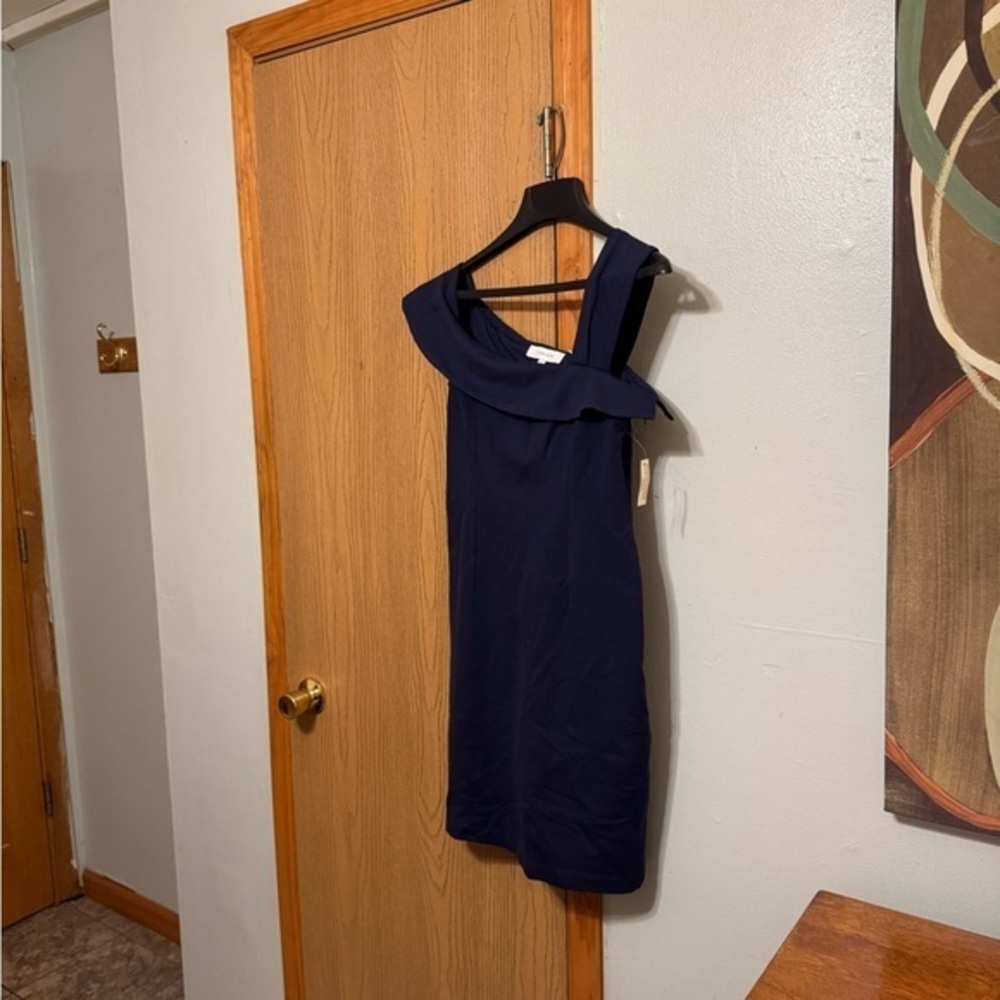 Lark & Ro NWT Size 10 Solid Blue Above-Knee Sleeveless Sheath Dress